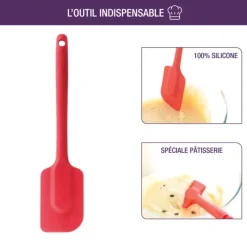 Spatule en Silicone Monobloc Noire Mastrad