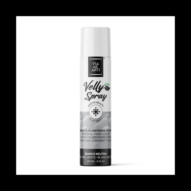 Spray Velours Blanc (Neutre) 250 ml Colorant Alimentaire Velly Spray Pro
