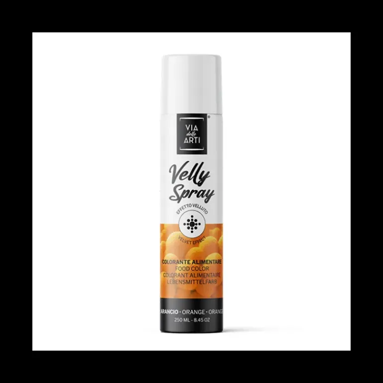 Spray Velours Orange 250 ml Colorant Alimentaire Velly Spray Pro