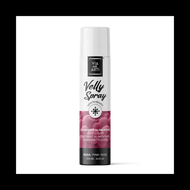 Spray Velours Rose 250 ml Colorant Alimentaire Velly Spray Pro