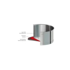 Série de 4 Casseroles + Poignée Zenith Amovible Inox Cristel