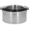 Série de 4 Casseroles Strate Amovible Inox Cristel