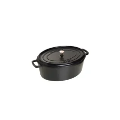 STAUB Cocotte Fonte Ovale 37 cm Noir Mat 8 L