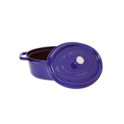 STAUB Cocotte Fonte Ovale 31 cm Bleu Intense Majolique 5,5 L