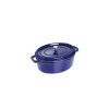 STAUB Cocotte Fonte Ovale 33 cm Bleu Intense Majolique 6,7 L