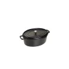 STAUB Cocotte Fonte Ovale 31 cm Noir Mat 5,5 L