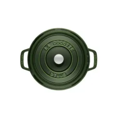 STAUB Cocotte Fonte Ronde 26 cm Vert Basilic Majolique 5,2 L