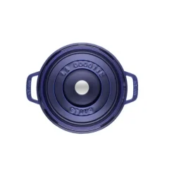 STAUB Cocotte Fonte Ronde 26 cm Bleu Intense Majolique 5,2 L