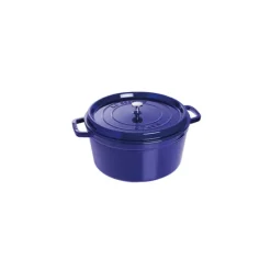 STAUB Cocotte Fonte Ronde 30 cm Bleu Intense Majolique 8,35 L