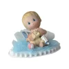 Sujet bapteme Garçon Câlin Bleu 6 cm