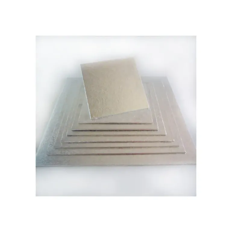 Support Gâteau Carré 20 x 0,4 cm Argenté Funcakes