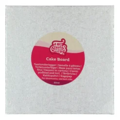 Support Gâteau Carré 27.5 x 0,4 cm Argenté Funcakes