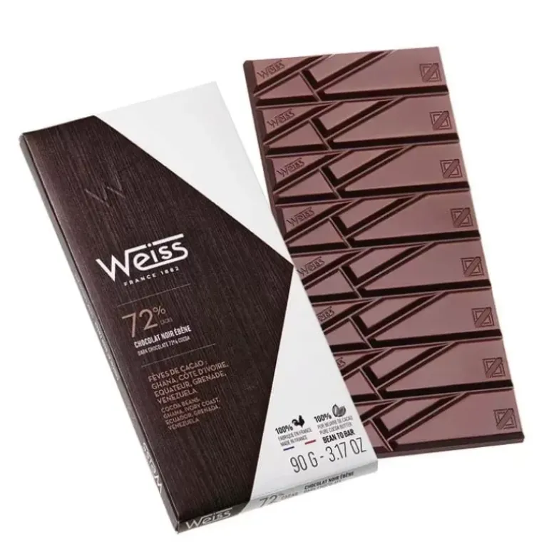 Tablette de Chocolat Noir Ebène 72% 90 g Weiss