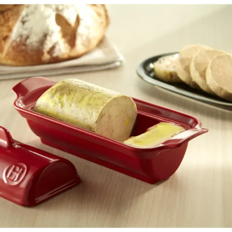 Terrine à foie gras façon médaillon 0,5L Emile Henry - Couleur Farine