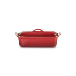 Terrine Rectangulaire avec presse 28 cm Cerise Le Creuset céramique