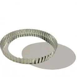 Tourtière Cannelée Fond Amovible 28 cm x H 2,5 cm