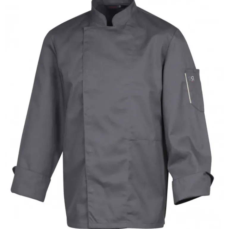 Veste de Cuisine Mixte Anthracite NERO T.3 Robur manches longues
