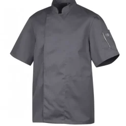 Veste de Cuisine Mixte Anthracite NERO T.2 Robur manches Courtes