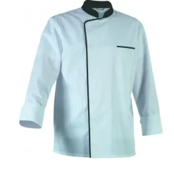 Veste de Cuisine Mixte Blanche/Parement Gris ENERGY T.5 Robur