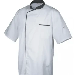 Veste de Cuisine Mixte Blanche/Parement Gris ENERGY T.3 Robur