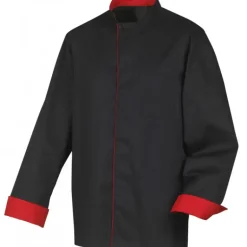 Veste de Cuisine Mixte Noire/Rouge BOKO T.0 Robur