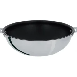 Wok Casteline Ø 24 cm Manche Amovible Anti-Adhésif Inox Cristel
