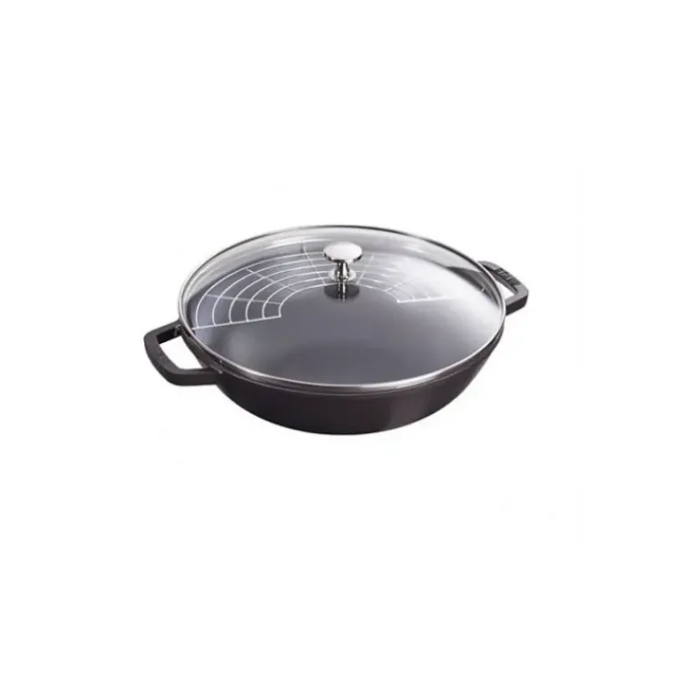 Wok en Fonte 30 cm Noir Staub