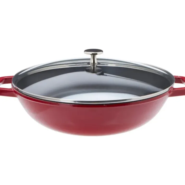 Wok en Fonte 30 cm Rouge Staub