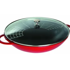 Wok en Fonte 37 cm Rouge Staub